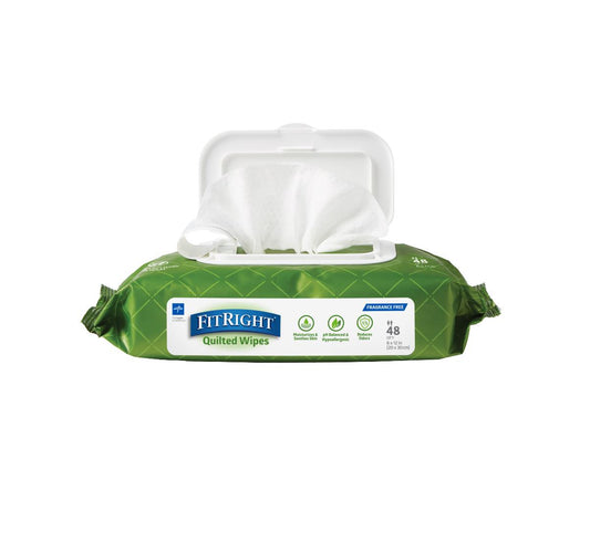 FitRight 8x12 Quilted Aloe Wipes, Flip Top Lid MSC263625