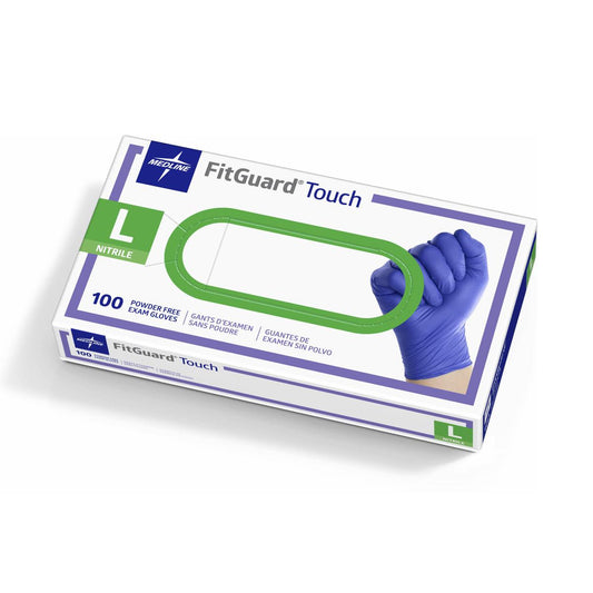 FitGuard Touch Nitrile Exam Gloves Size L 10bx/cs FG100L