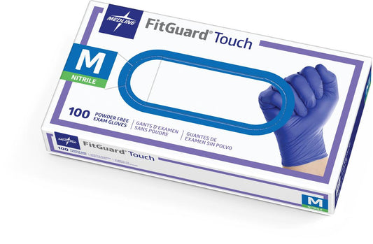 FitGuard Touch Nitrile Exam Gloves Size M 100/bx FG100MH