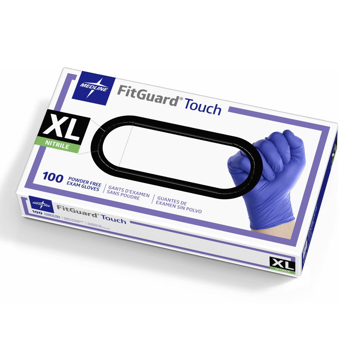 FitGuard Touch Nitrile Exam Gloves Size XL 100/bx FG100XLH