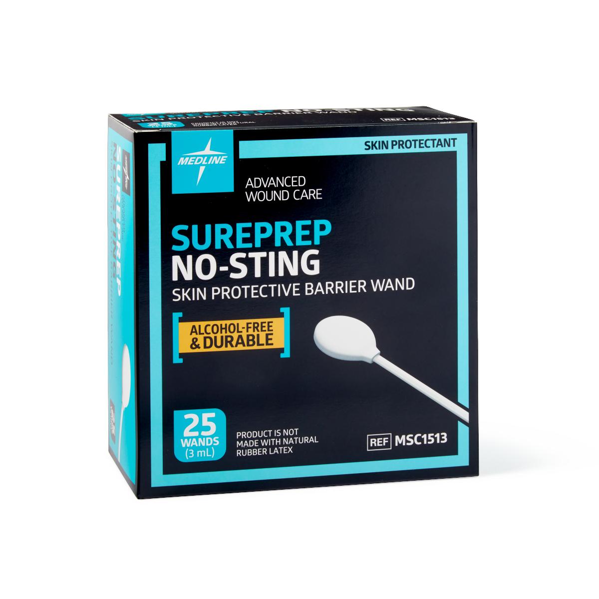 Medline Sureprep No-Sting Skin Protective Barrier, 3ml Wand 25/bx MSC1513Z
