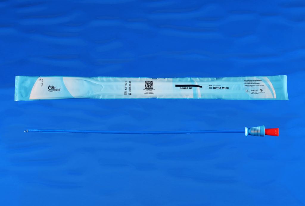 Cure Medical ULTRAM16C PVC Intermittent Catheter, 16fr. 16 inch, 30/bx