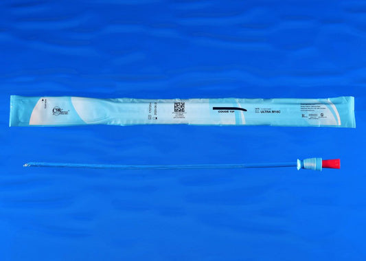 Cure Medical ULTRAM18C PVC Intermittent Catheter, 18fr. 16 inch, 30/bx