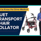 Drive Medical 795BU Duet Rollator/walker transport chair combo, Burgundy
