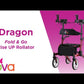 Nova Dragon Foldable Standing Rollator, 4802RD Red