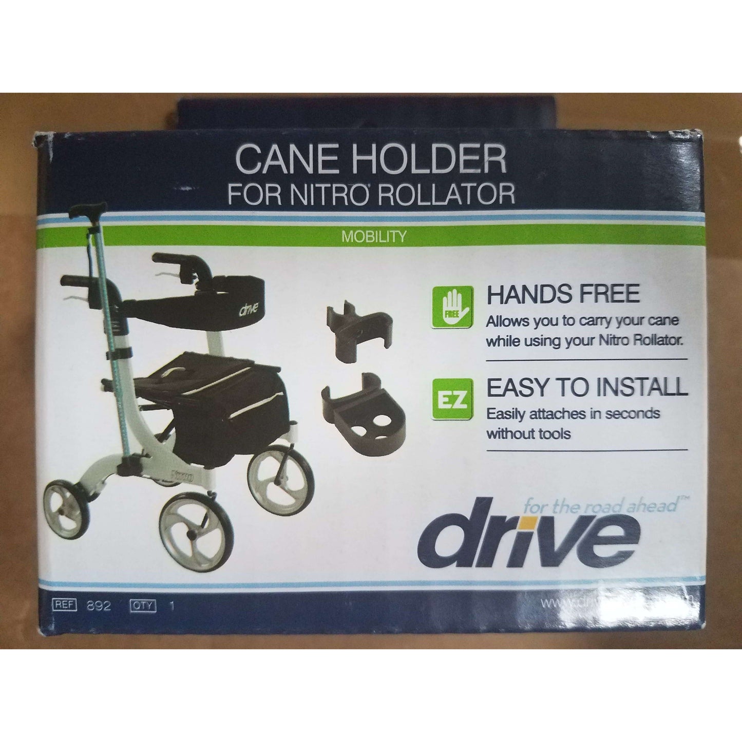 Cane Holder for Drive Medical Nitro and IWalker Rollators 892