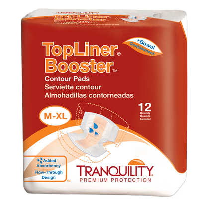 Tranquility 3096 TopLiner Brief Booster Contour Pads 13.5" x 21.5" Pack and Case