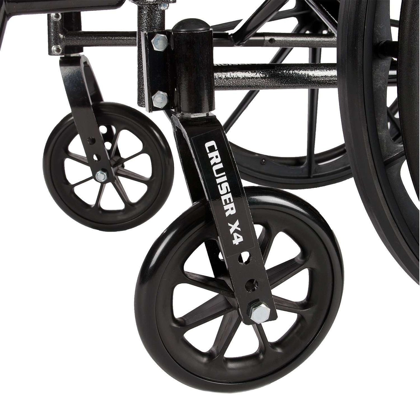 Drive cx418adda-sf Cruiser X4 Lightweight Dual Axle Wheelchair with Adjustable Detachable Arms, Desk Arms, Swing Away Footrests, 18" Seat