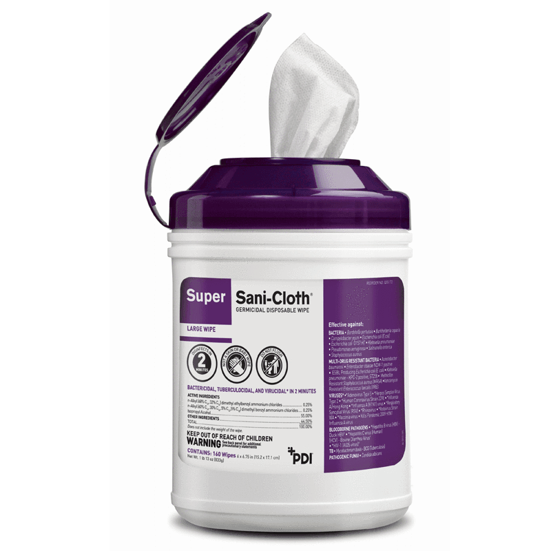 PDI Q55172 Super Sani-Cloth XL Disinfectant Wipe 160/Tub