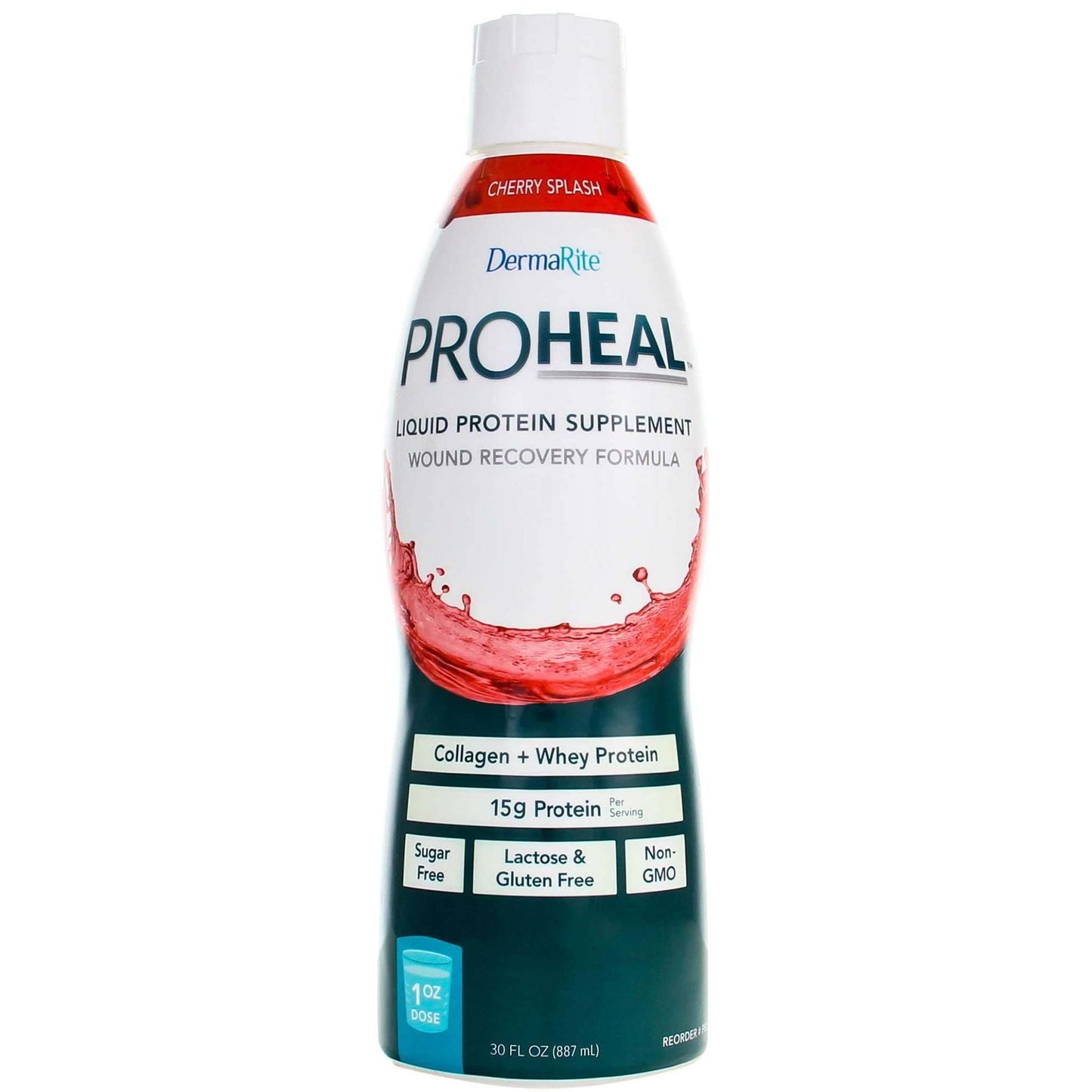 ProHeal Sugar Free Clear Liquid Whey Protein + Collagen 30 dose Bottle, PRO1000