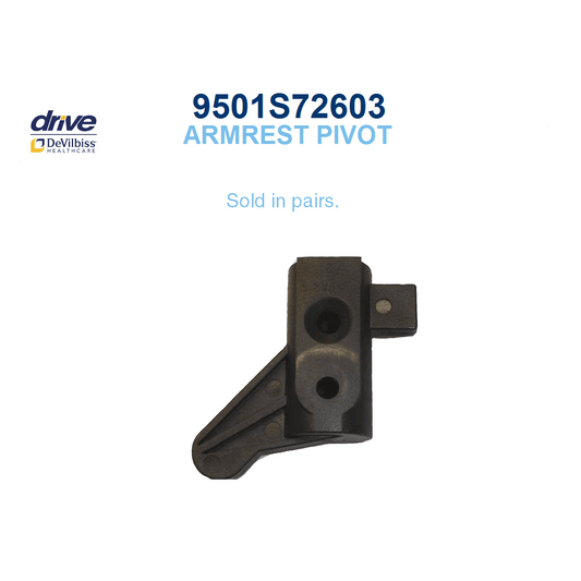 Drive 9501S72603 Backrest Bracket for R726, R728, R800, RTL728. RTL10216, 10239, and 10257 series rollator