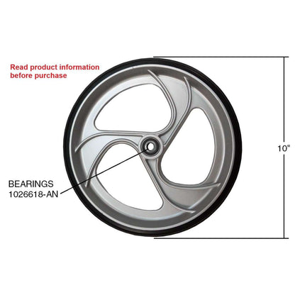 10" Replacement Front Wheel for all New Style Drive Nitro Rollators, 1026617-AN