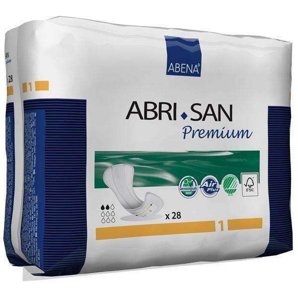 Abena 9253 Abri-San 1 Premium 4x8in absorbent pad, 200ml cs/280