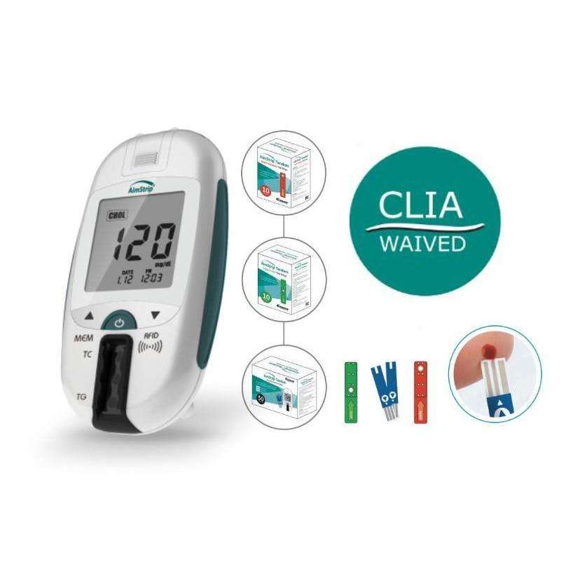 AimStrip Tandem Lipid Profile Measuring System Bundle