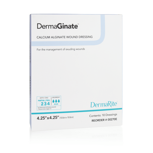 DermaRite Dermaginate 4x4 Calcium Alginate Dressing 10/bx 00270E