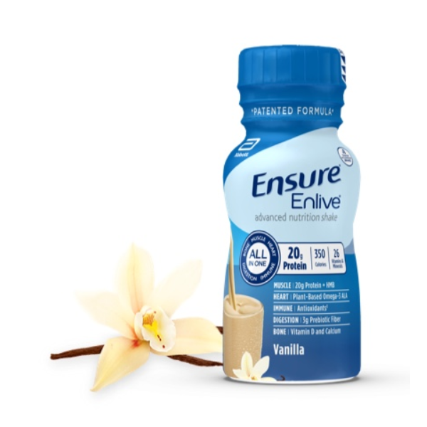 Ensure Enlive 64286, Vanilla 8 oz. bottle cs/24