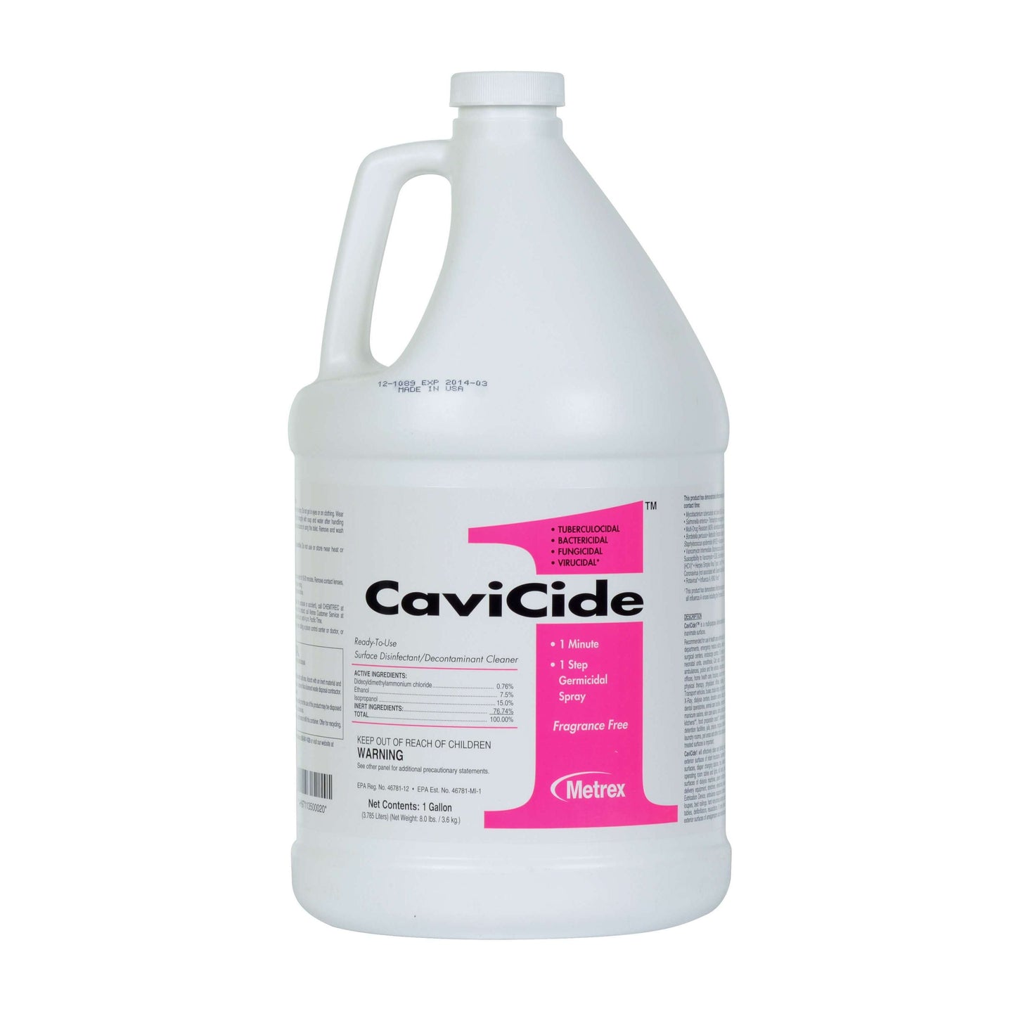 Metrex 13-5000 Cavicide1 Alcohol Based Surface Disinfectant gallon