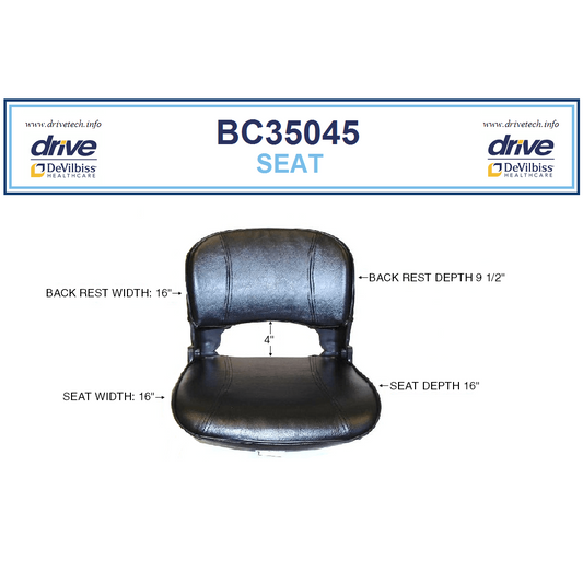 Replacement Seat for Drive Medical Bobcat, Phoenix, and SFSCOUT Scooters