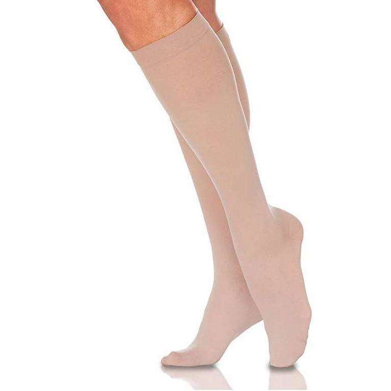 Sigvaris Eversheer 15-20 Mmhg Closed Toe Small Short Calf Compression Hosiery For Women, Natural 781CSSW33