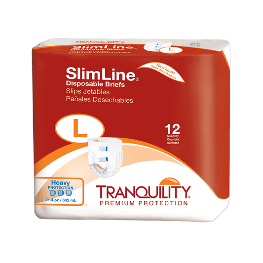 Tranquility 2132 SlimLine Disposable Briefs Large 96/cs