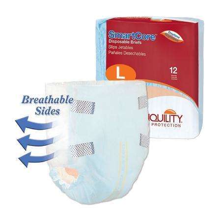 Tranquility 2313 SmartCore Tab Closure Brief, Large 45"-58" 12/pk
