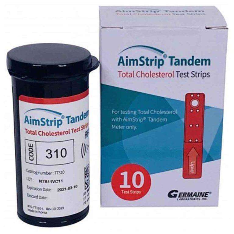 AimStrip Tandem Total Cholesterol Test Strips 10/bx 77310