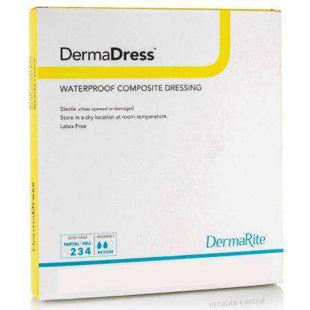 Dermadress 4x4 Composite Waterproof Dressing, 00276E bx/10 by DermaRite