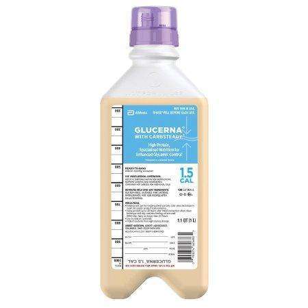 Glucerna 62679 Unflavored 1.5cal High Calorie 1000ml RTH Tube Feeding Bottle