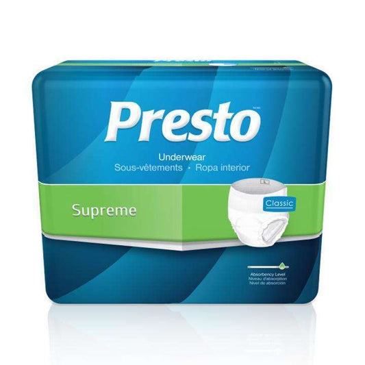 Presto AUB23020 Supreme Protective Underwear Medium 32" - 44" Maximum Absorbency