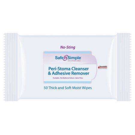 Safe n Simple Adhesive Remover Wipe, 50/pack SNS00525