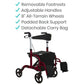 Vive Health Wheelchair Rollator Combo, Red MOB1018RED