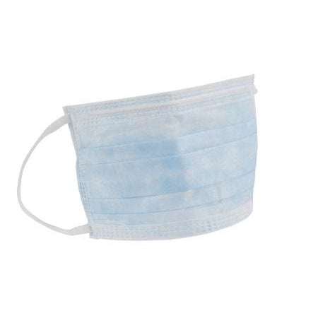3M 1820 Blue Pleated Procedure Mask with Earloops, bx/50