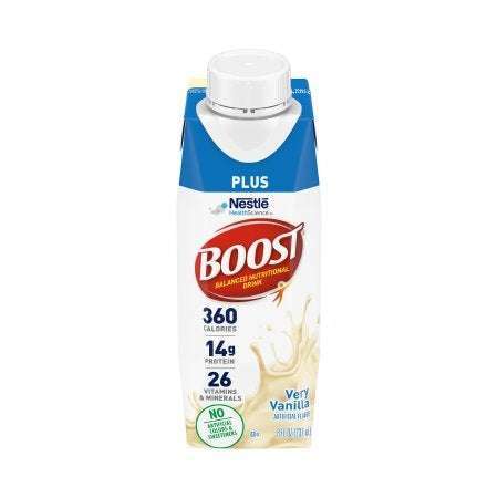 Boost plus Vanilla 8oz. screw top carton 24/cs by Nestle