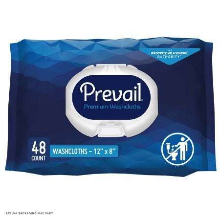 Prevail 12X8 Washcloth with Press-n-Pull Lid, WW-710 cs/12 pk