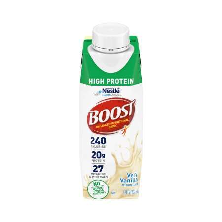 Boost High Protein Very Vanilla 8OZ screw top carton 24/cs