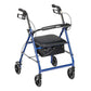 Drive r726bl Rollator with 6" Wheels, Fold Up Removable Back Support and Padded Seat, Blue