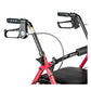 Drive R728RD Aluminum Rollator with Fold Up and Removable Back Support and Padded Seat, Red