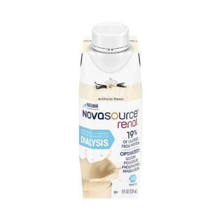 Nestle Novasource Renal 8 OZ Screw Top Carton, Vanilla 24/cs