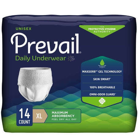 Prevail Daily Wear Pull on Absorbent Underwear, size XL, PVS-514 14/pk
