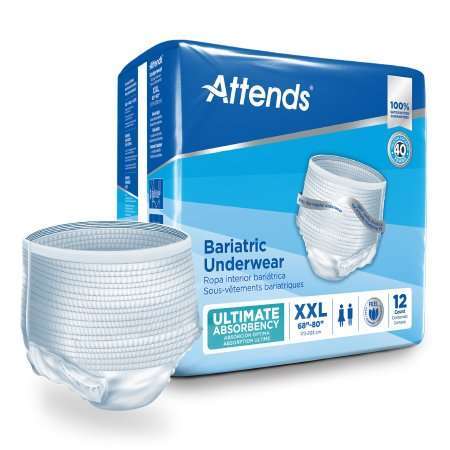 Attends AU50 2XL Bariatric Absorbent Underwear 48/cs