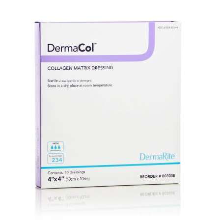 DermaCol 4x4 Collagen dressing, 00303E each