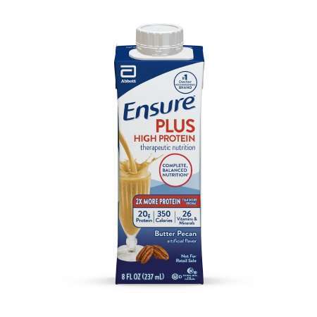 Ensure Plus High Protein 68236, Butter Pecan 8oz. carton cs/24