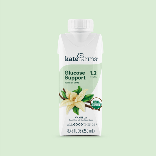 Kate Farms Glucose Support 1.2 Vanilla, Plant Based Nutrition, 12/cs