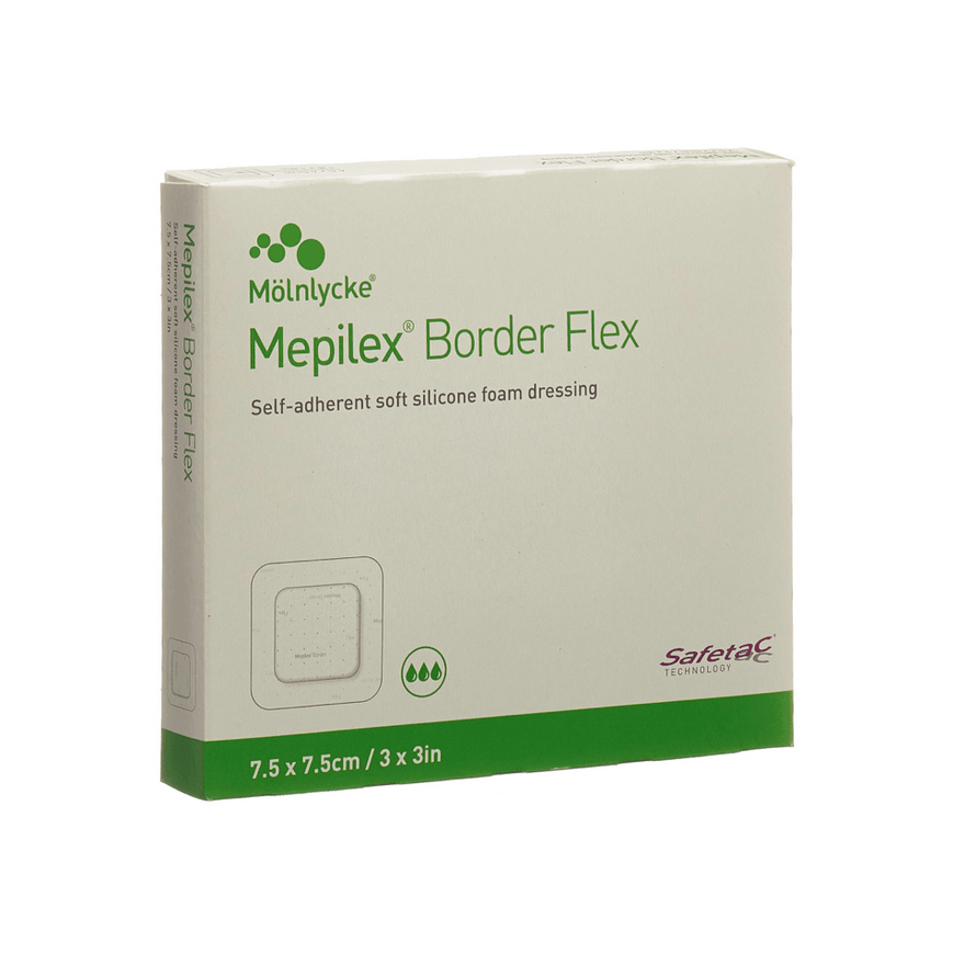 Mepilex Border Flex 3x3 Silicone Foam Dressing by Molnlycke bx/5