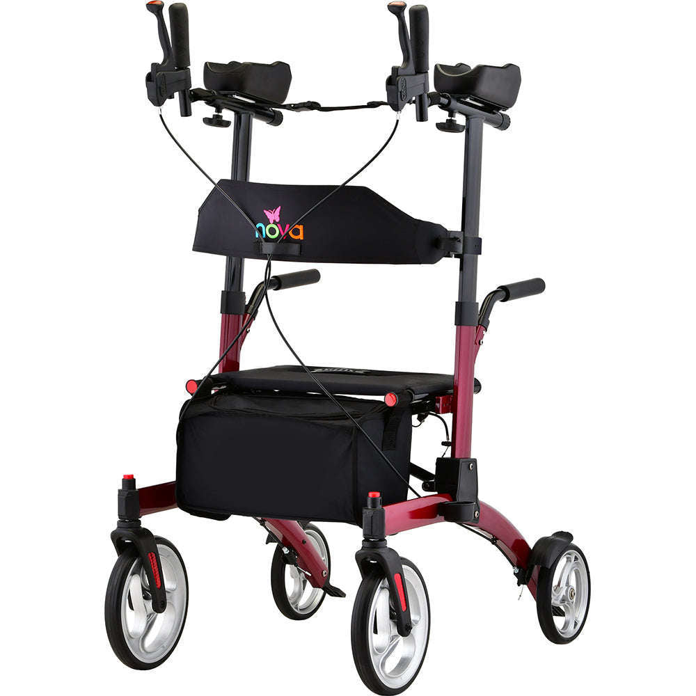 Nova Dragon Foldable Standing Rollator, 4802RD Red