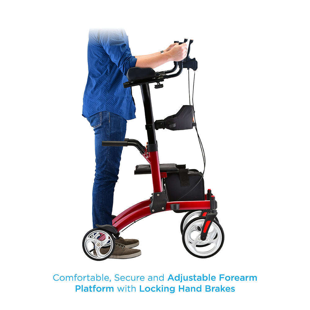 Nova Dragon Foldable Standing Rollator, 4802RD Red