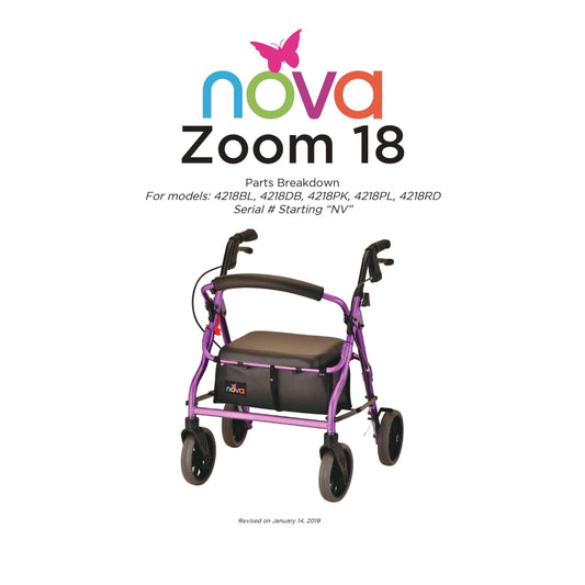 Nova Zoom 18 Series 4218 Replacement Parts List