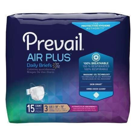 Prevail Air Plus Brief Size 3, 72/cs PVBNG-014CA