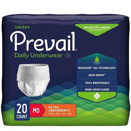 Prevail Daily Absorbent Underwear, pack size M, L, XL, 2XL