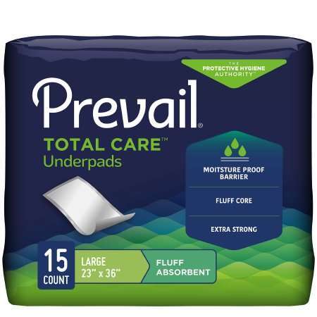 Prevail UP120 Night Time Disposable Adult Underpad 23" X 36" 120/cs
